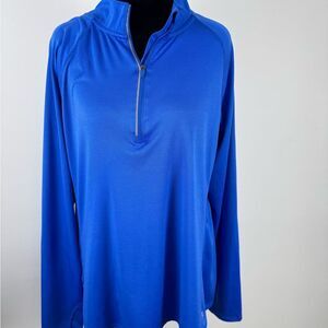 Da skin royal Blue Quarter-Zip Pullover dri more material